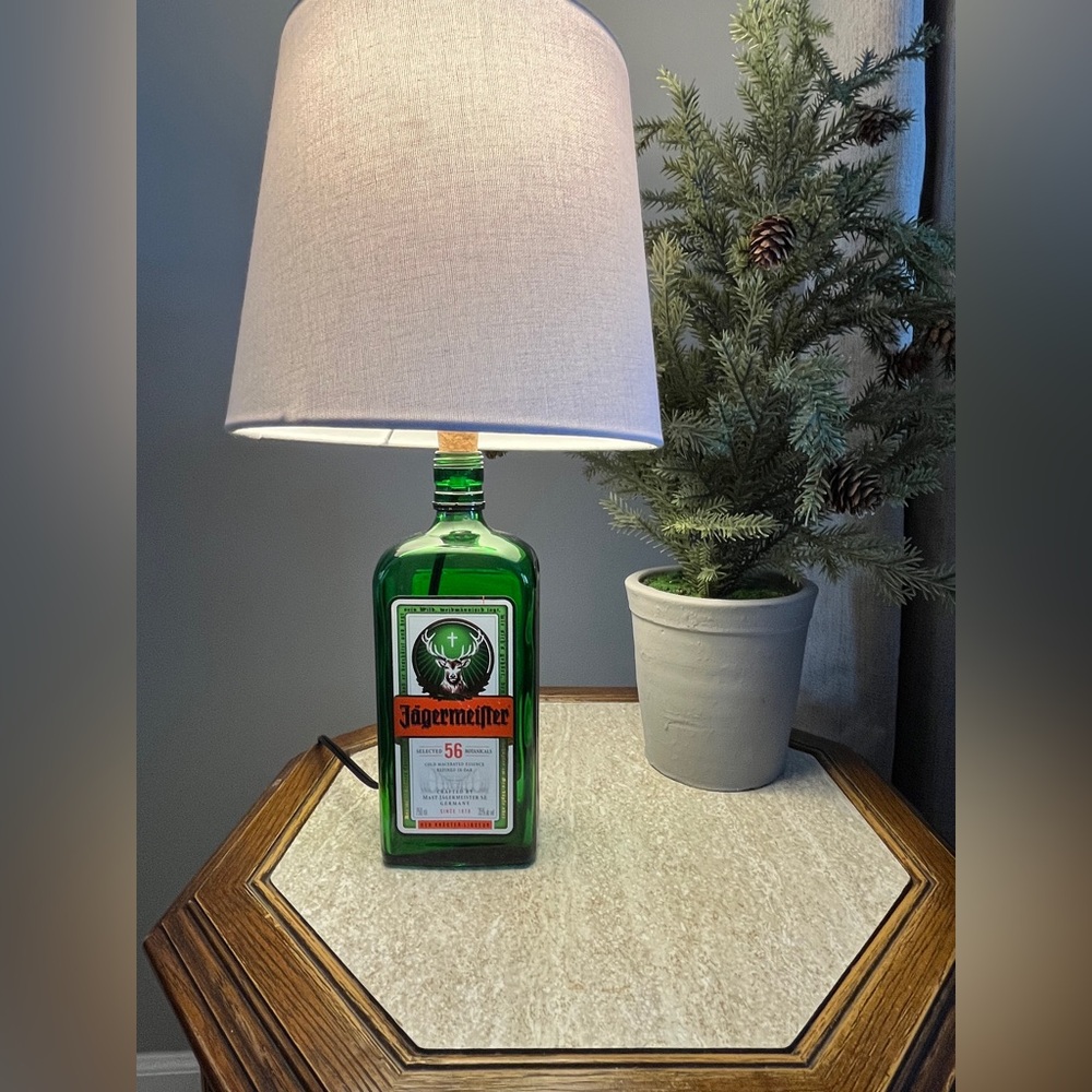 Jagermeister Liquor Bottle Glass Lamp